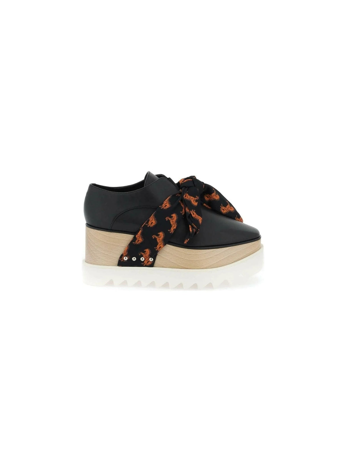 STELLA MCCARTNEY-Elyse Pixel Horse Print Band Platform Shoes-JOHN JULIA