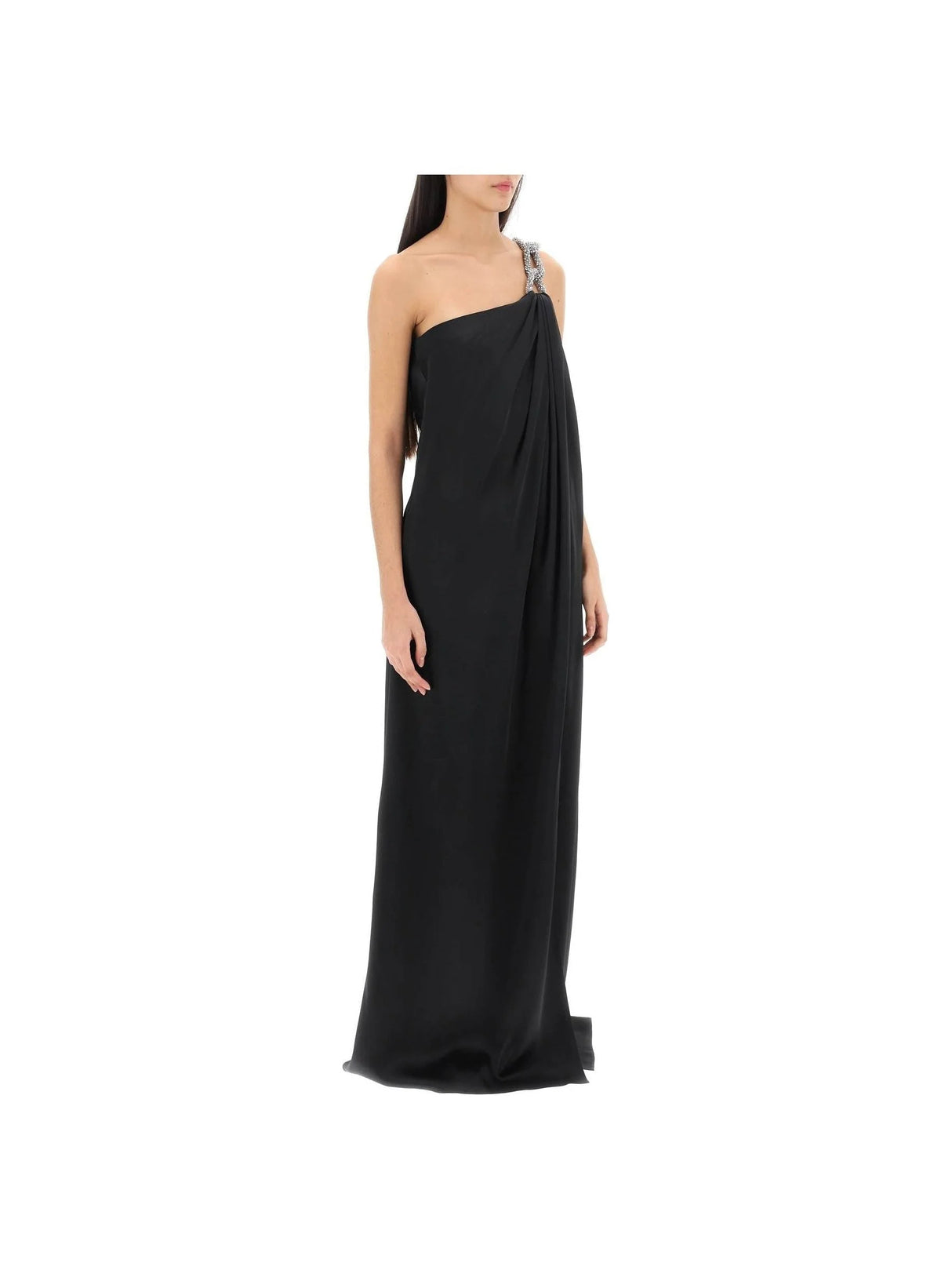 Falabella Crystal Chain Satin Gown-Stella McCartney-JOHN JULIA