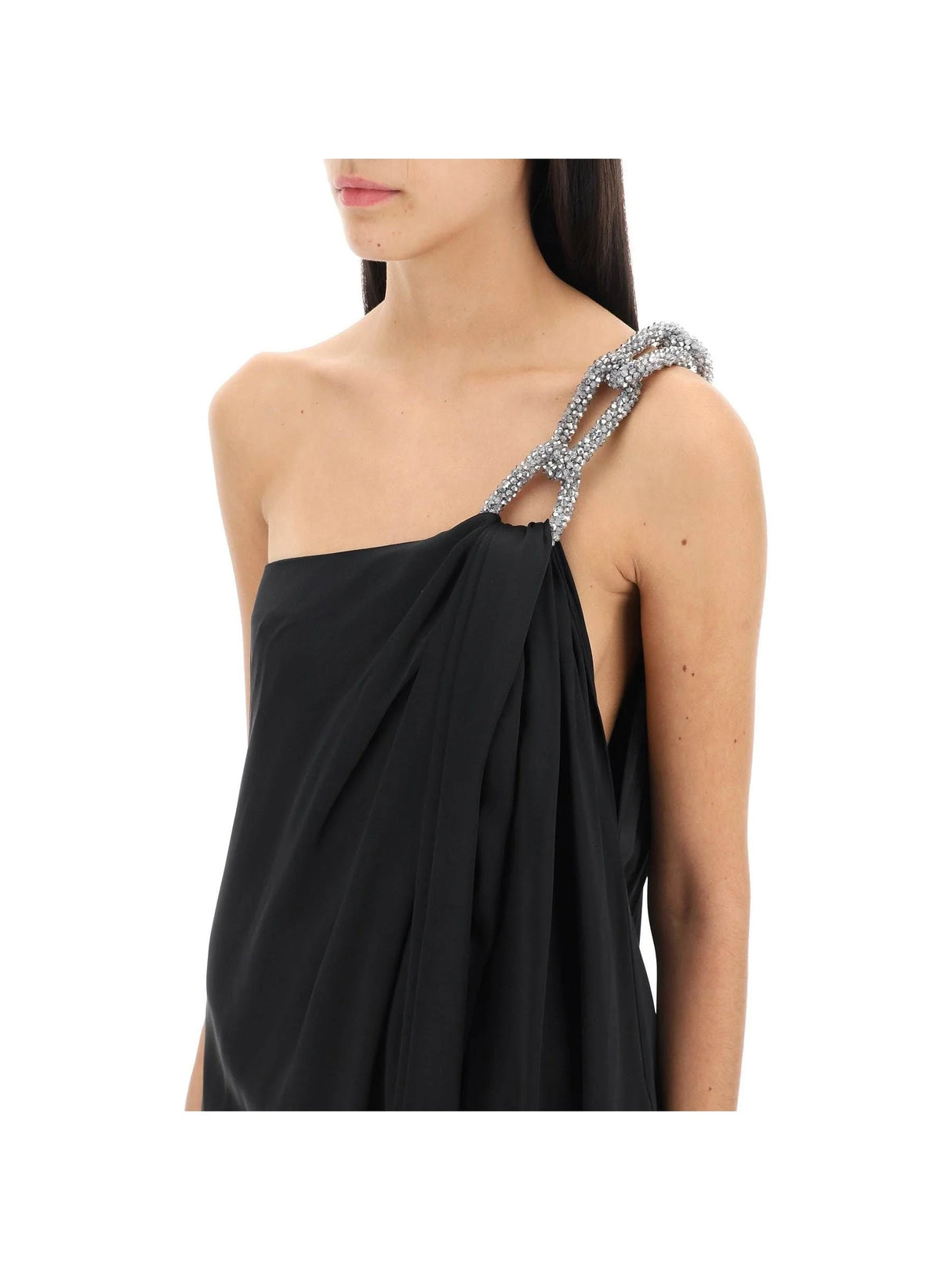 Falabella Crystal Chain Satin Gown-Stella McCartney-JOHN JULIA