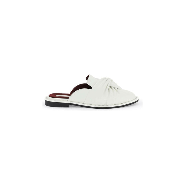 White Falabella Twisted Alter-Mat Open Back Loafers STELLA MCCARTNEY JOHN JULIA.