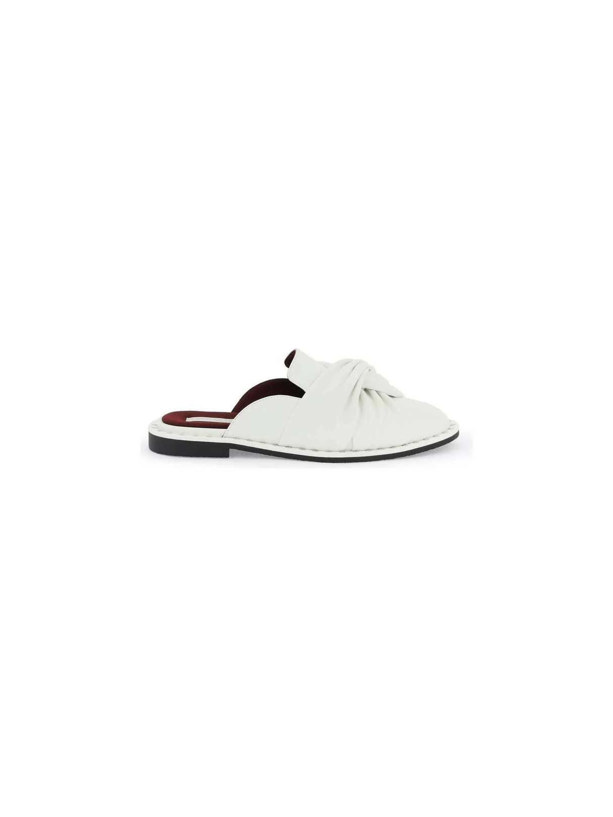 White Falabella Twisted Alter-Mat Open Back Loafers STELLA MCCARTNEY JOHN JULIA.