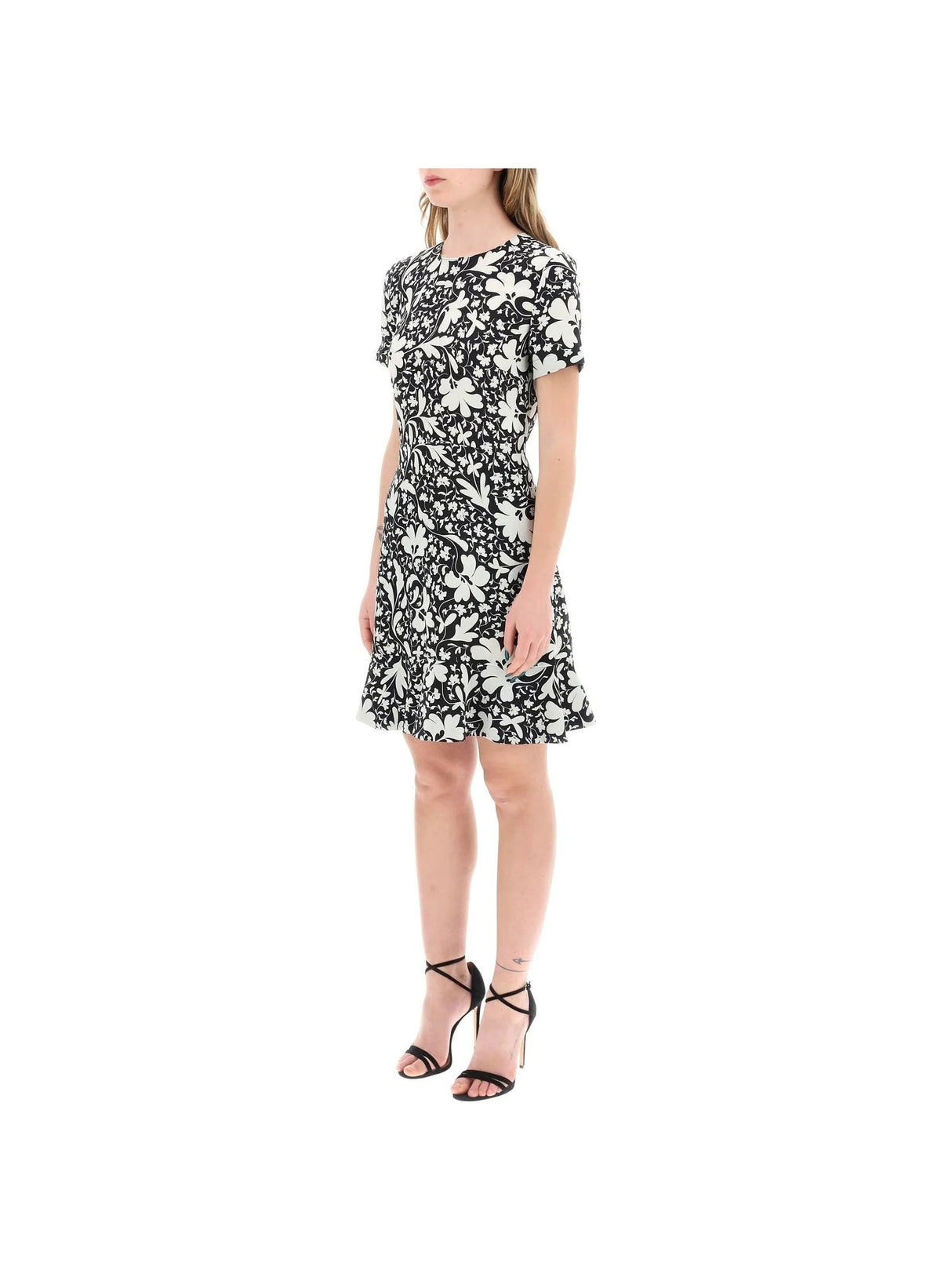 Floral Organic Silk Crepe Mini Dress - Women > Clothing > Dresses > Mini