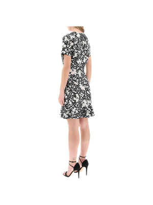 Floral Organic Silk Crepe Mini Dress - Women > Clothing > Dresses > Mini