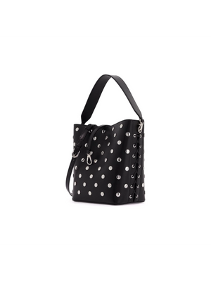 STELLA MCCARTNEY-Large Frayme Bucket Bag With Studs -JOHN JULIA.