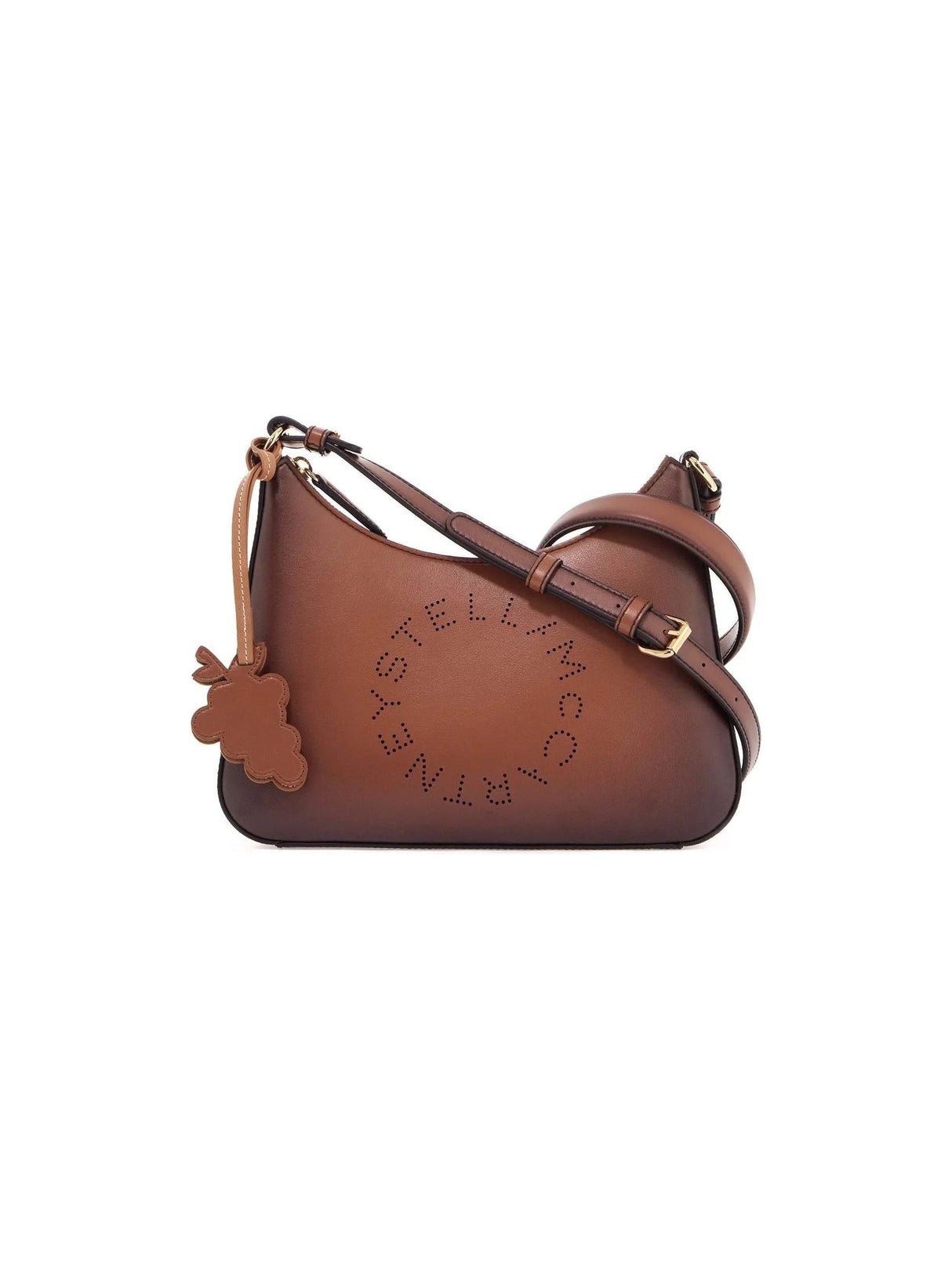 Logo Embossed Faux Leather Shoulder Bag-Stella McCartney-JOHN JULIA