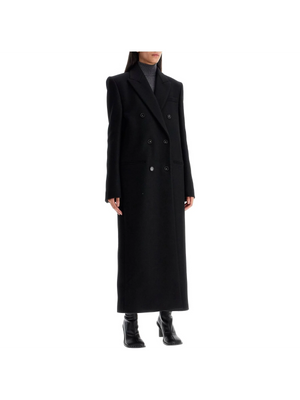 Long Double-Breasted Wool Coat-STELLA MCCARTNEY-JOHN JULIA