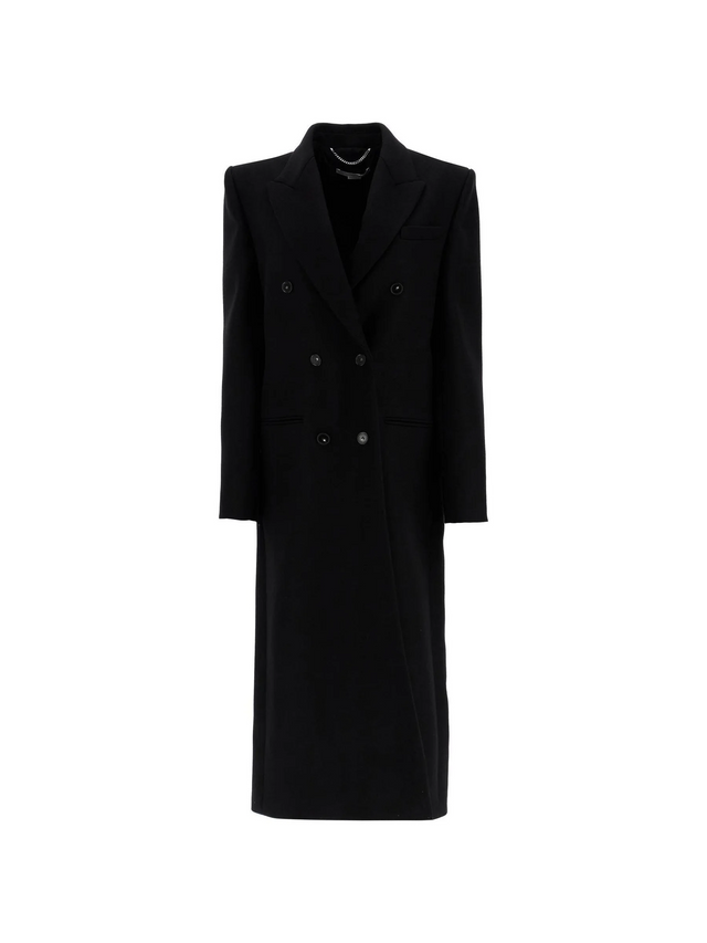 Long Double-Breasted Wool Coat-STELLA MCCARTNEY-JOHN JULIA