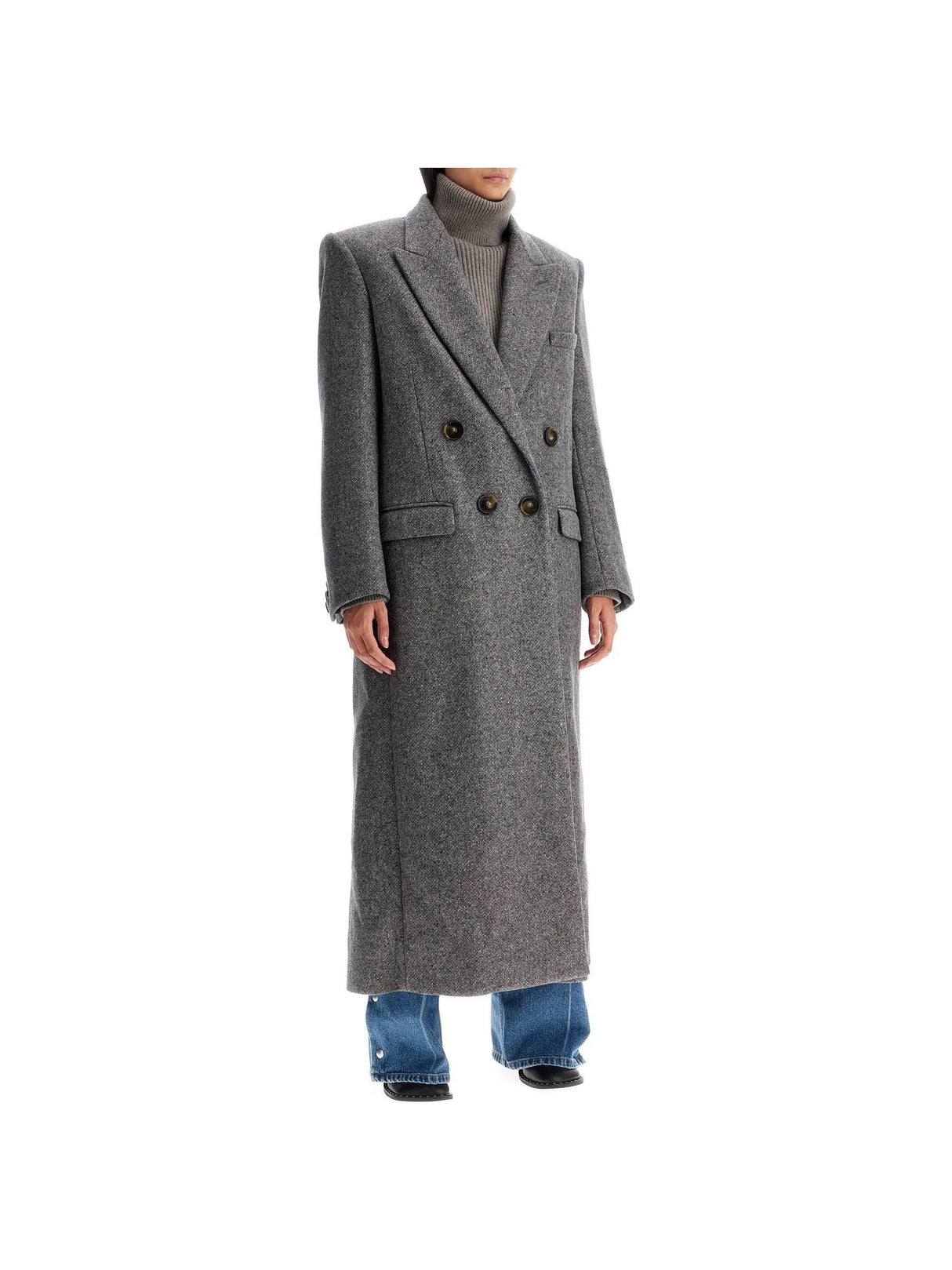 Maxi Tweed Coat In