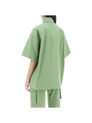 Organic Cotton Utility Shirt in Pistachio STELLA MCCARTNEY JOHN JULIA.