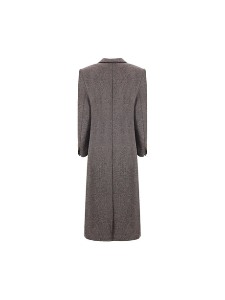 Oversize Tweed Long Coat-STELLA MCCARTNEY-JOHN JULIA