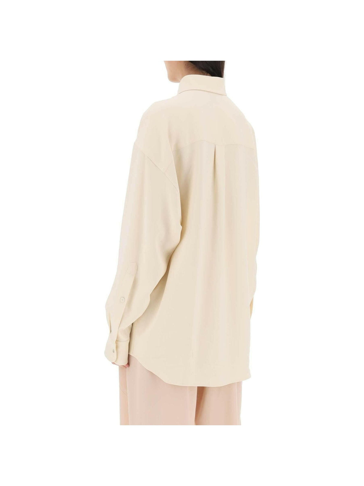 STELLA MCCARTNEY-Oversized Shirt In Crepe Jersey-JOHN JULIA