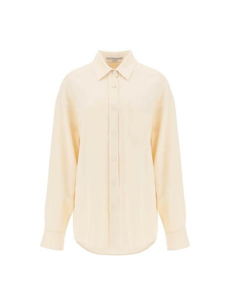 STELLA MCCARTNEY-Oversized Shirt In Crepe Jersey-JOHN JULIA