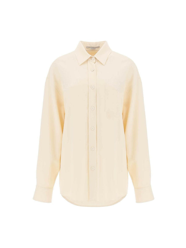 STELLA MCCARTNEY-Oversized Shirt In Crepe Jersey-JOHN JULIA