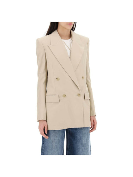 Sand Beige Double-Breasted Viscose Blazer STELLA MCCARTNEY JOHN JULIA.