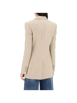 Sand Beige Double-Breasted Viscose Blazer STELLA MCCARTNEY JOHN JULIA.