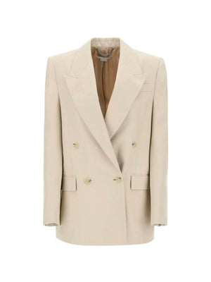 Sand Beige Double-Breasted Viscose Blazer STELLA MCCARTNEY JOHN JULIA.