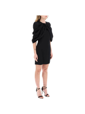 Satin Petal Sleeve Mini Dress - Women > Clothing > Dresses > Mini