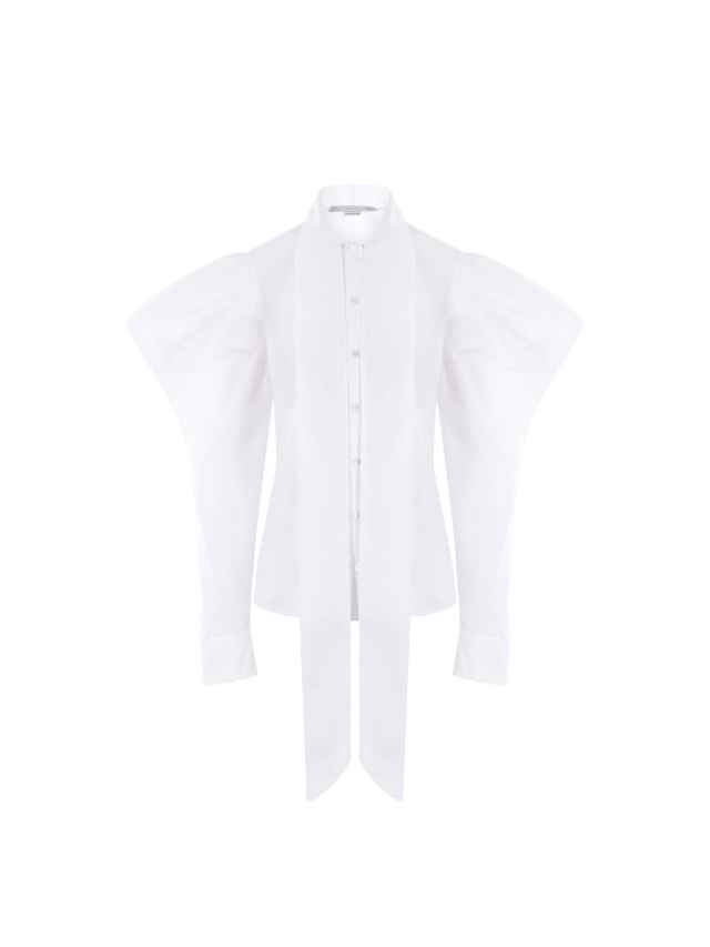 Sculptural Poplin Shirt-STELLA MCCARTNEY-JOHN JULIA