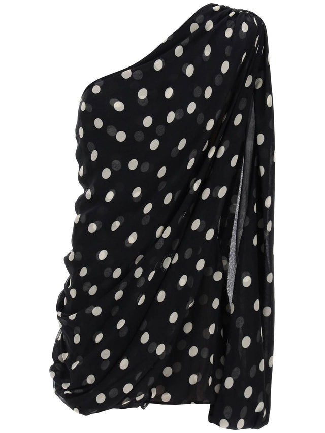 Silk Polka Dot Mini Dress