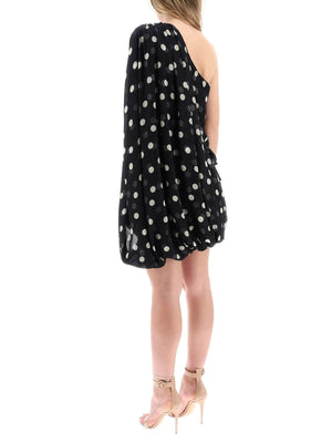 Silk Polka Dot Mini Dress