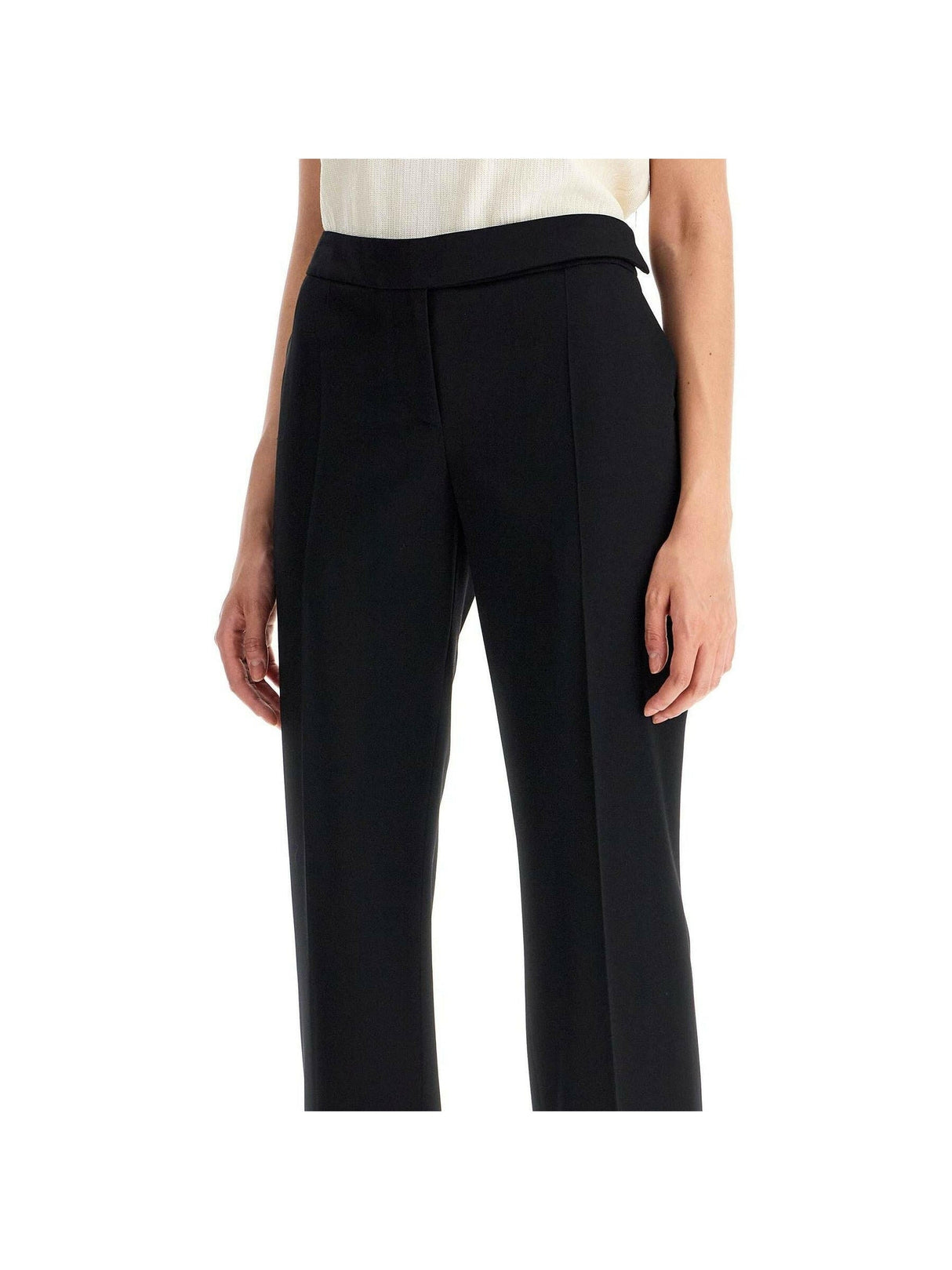 Stretch Wool Fluid Trousers.