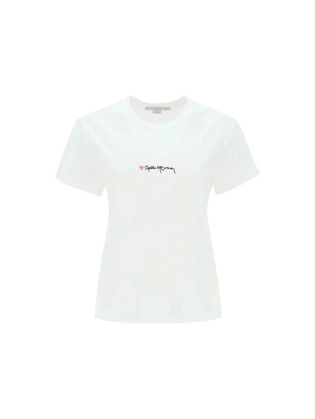 T-Shirt With Embroidered Signature STELLA MCCARTNEY JOHN JULIA.