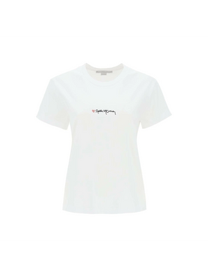 T-Shirt With Embroidered Signature STELLA MCCARTNEY JOHN JULIA.