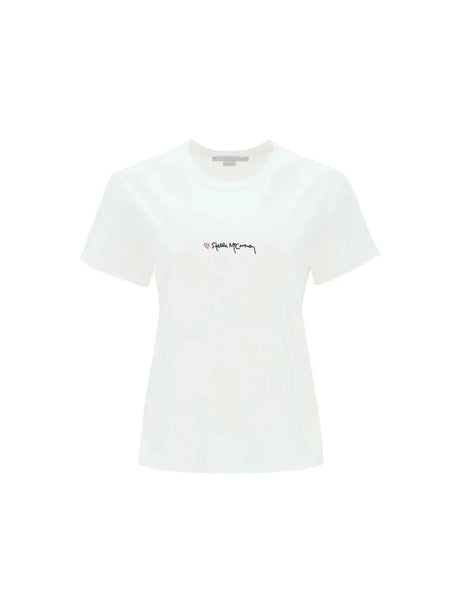 T-Shirt With Embroidered Signature STELLA MCCARTNEY JOHN JULIA.