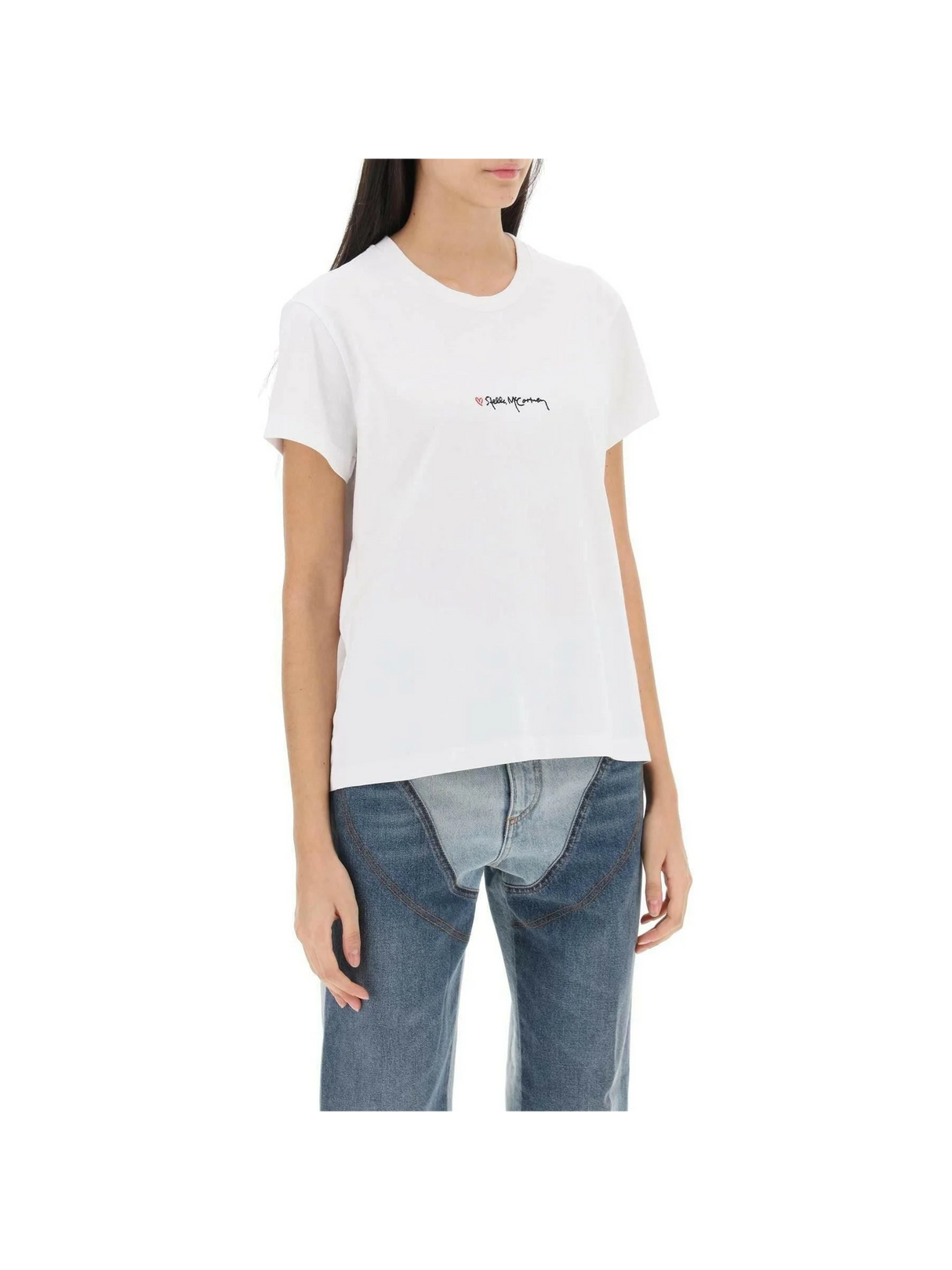 T-Shirt With Embroidered Signature STELLA MCCARTNEY JOHN JULIA.