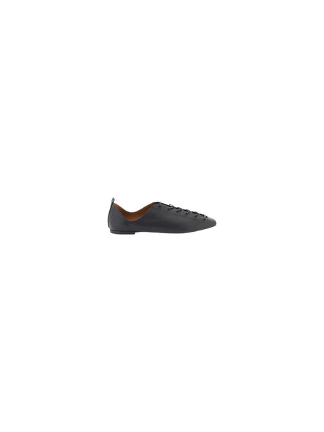 Black Terra Laced Alter Mat Ballerina Flats STELLA MCCARTNEY JOHN JULIA.