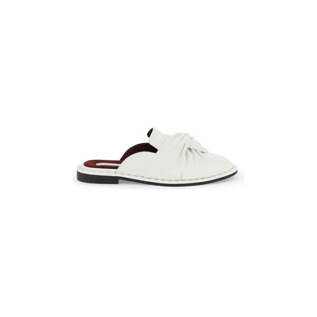 White Falabella Twisted Alter-Mat Open Back Loafers STELLA MCCARTNEY JOHN JULIA.