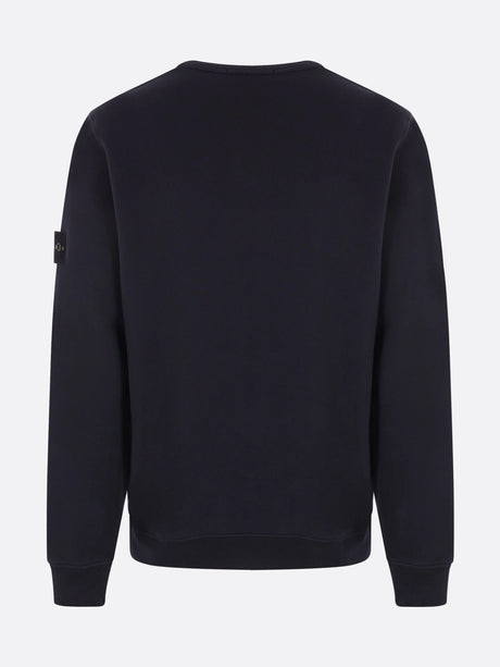 Logo Badge Cotton Jersey Sweatshirt-STONE ISLAND-JOHN JULIA