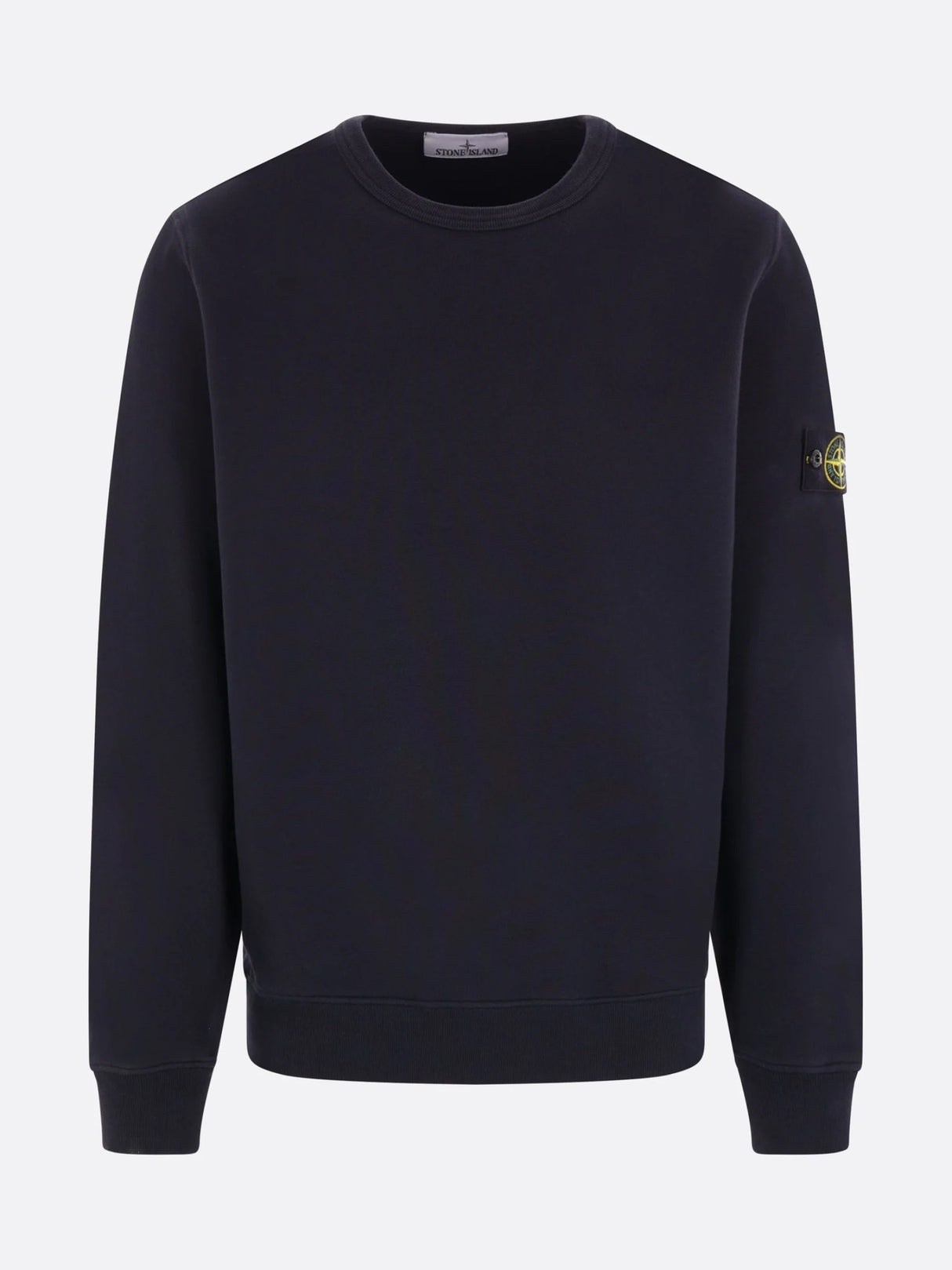 Logo Badge Cotton Jersey Sweatshirt-STONE ISLAND-JOHN JULIA