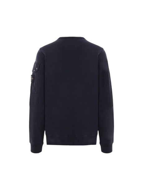 Logo Badge Cotton Sweatshirt-STONE ISLAND-JOHN JULIA