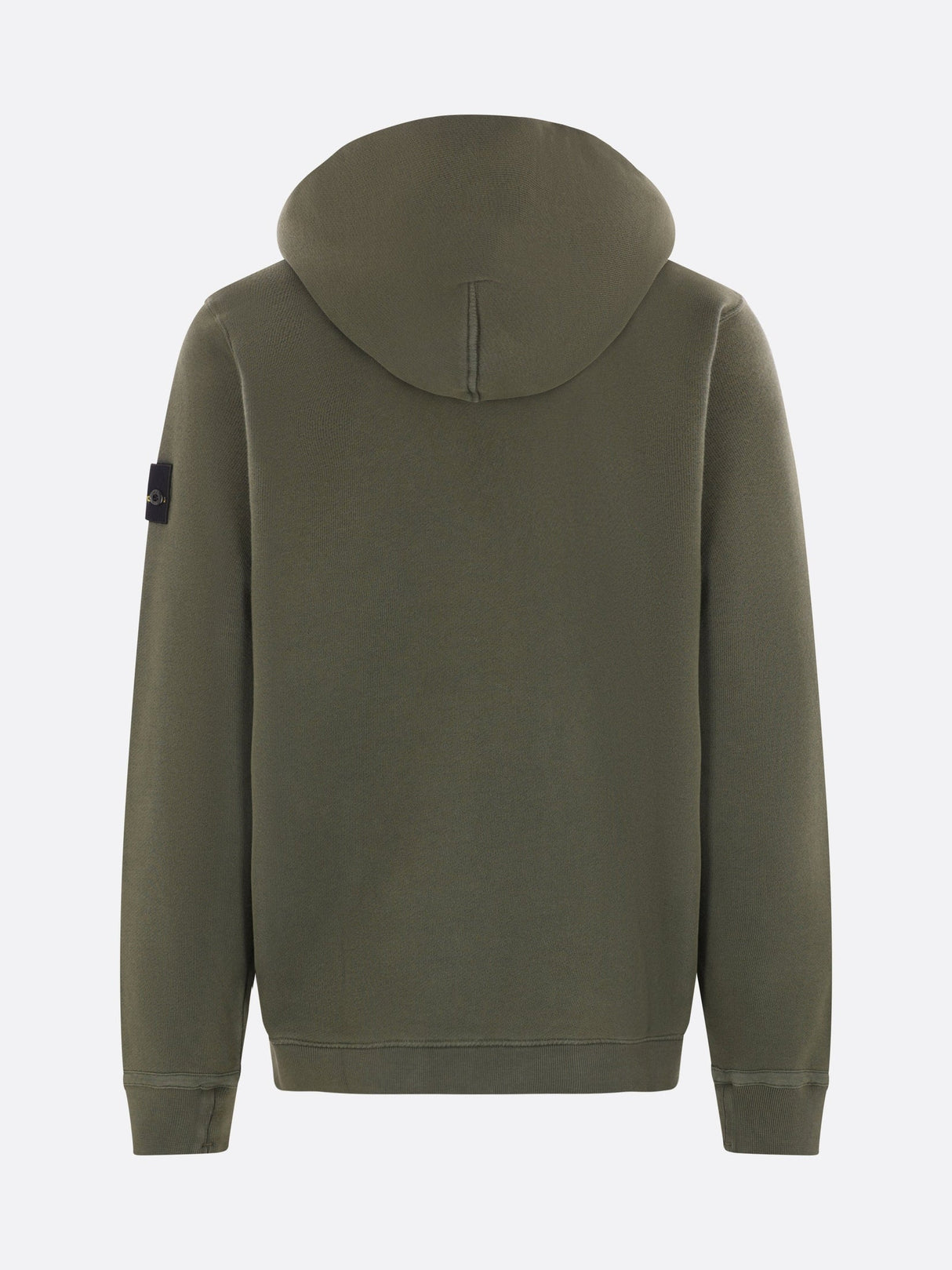 Logo Badge Jersey Full-zip Hoodie-STONE ISLAND-JOHN JULIA