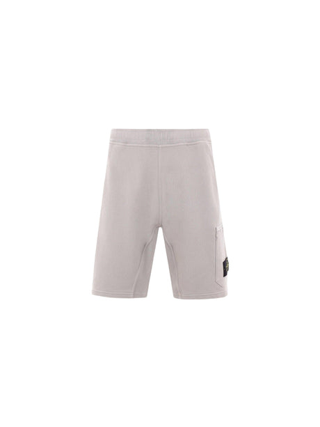 STONE ISLAND-Logo Badge Jersey Shorts-JOHN JULIA