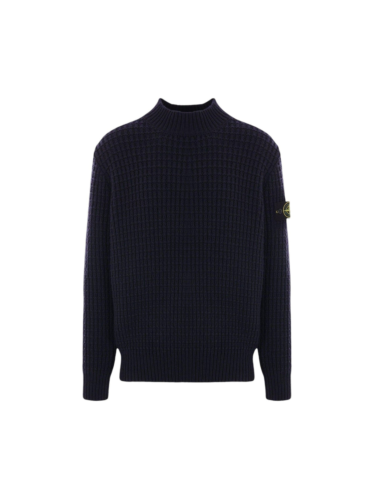 Logo Badge Wool Sweater-STONE ISLAND-JOHN JULIA