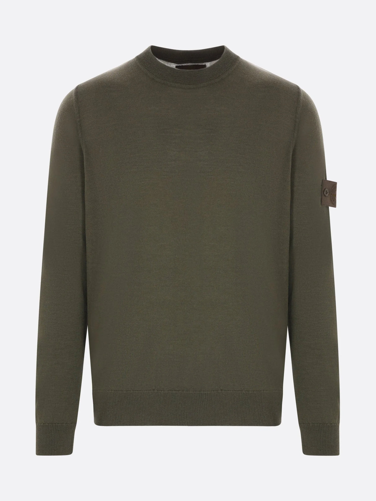 Logo Badge Wool Sweater-STONE ISLAND-JOHN JULIA