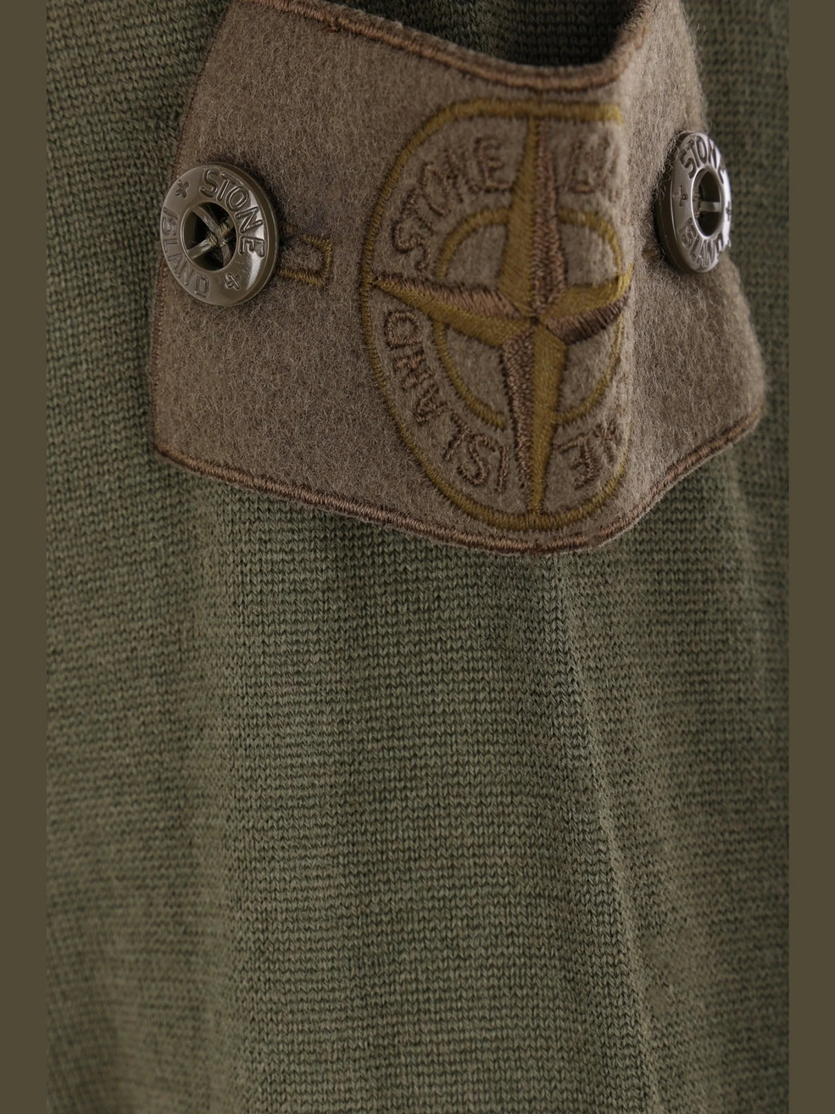 Logo Badge Wool Sweater-STONE ISLAND-JOHN JULIA