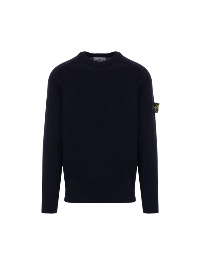 Logo Badge Wool Sweater-STONE ISLAND-JOHN JULIA