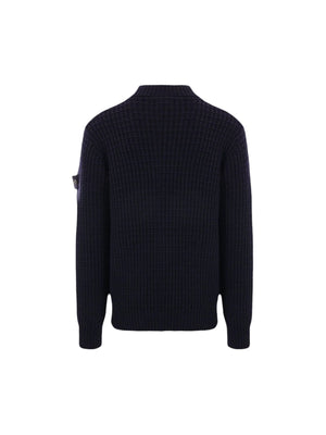 Logo Badge Wool Sweater-STONE ISLAND-JOHN JULIA