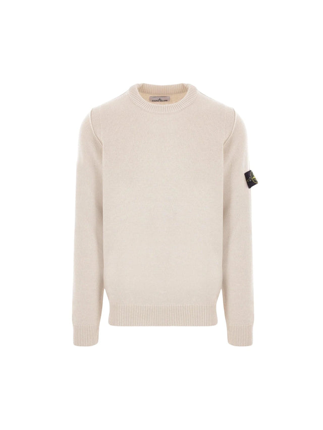 Logo Badge Wool Sweater-STONE ISLAND-JOHN JULIA