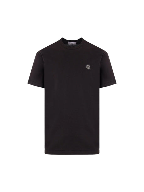 Logo Patch Cotton T-shirt-STONE ISLAND-JOHN JULIA