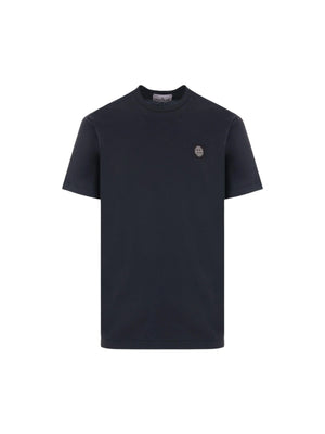 Logo Patch Cotton T-shirt-STONE ISLAND-JOHN JULIA