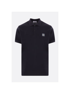 Logo Patch Piquet Polo Shirt-STONE ISLAND-JOHN JULIA