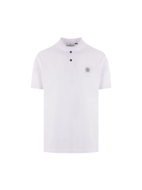 Logo Patch Piquet Polo Shirt-STONE ISLAND-JOHN JULIA