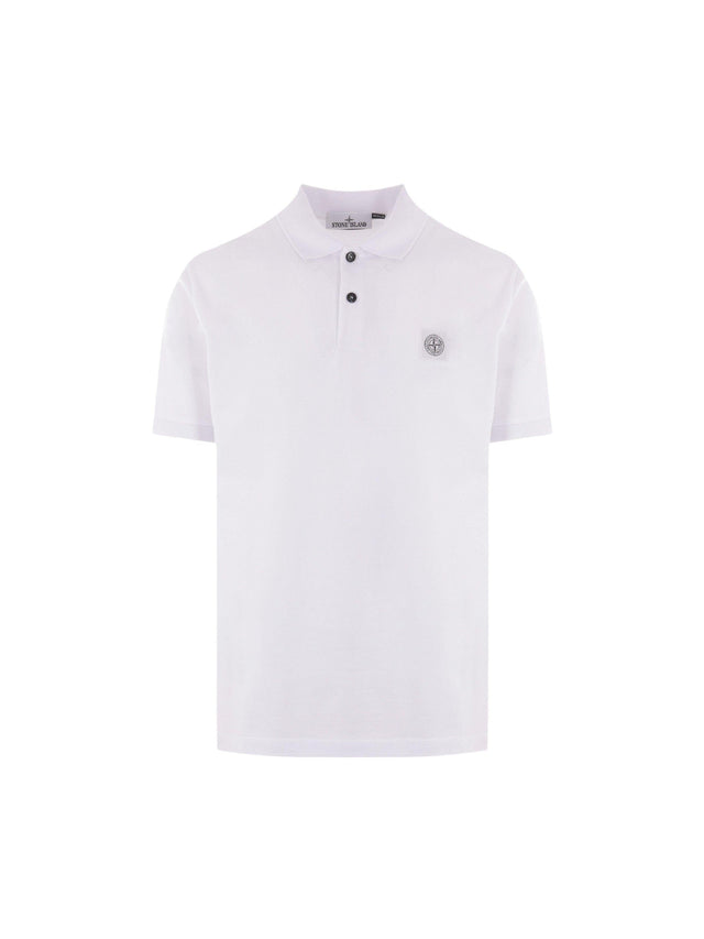 Logo Patch Piquet Polo Shirt-STONE ISLAND-JOHN JULIA