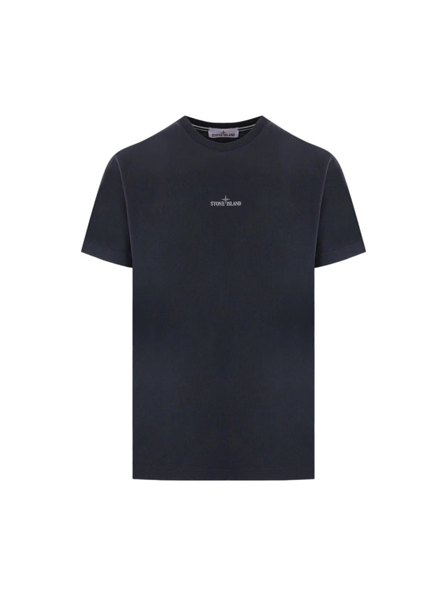 Logo Print Cotton T-shirt-STONE ISLAND-JOHN JULIA