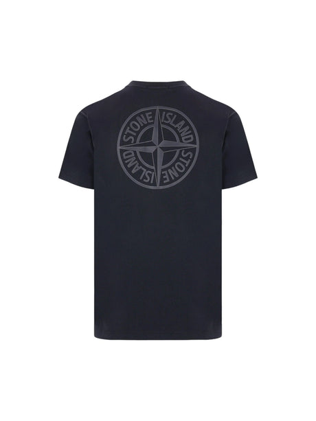 Logo Print Cotton T-shirt-STONE ISLAND-JOHN JULIA