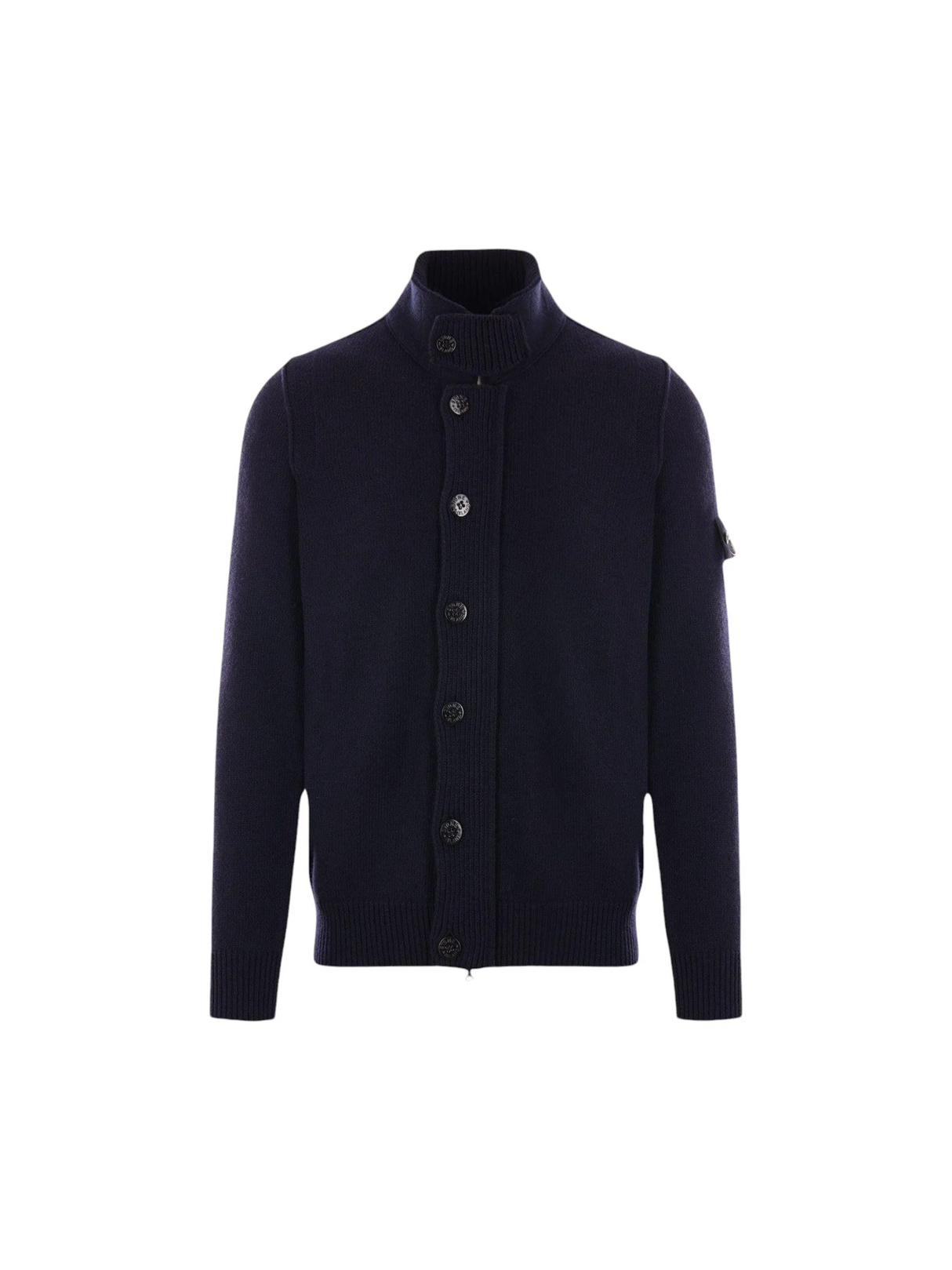 Wool Full-zip Cardigan-STONE ISLAND-JOHN JULIA